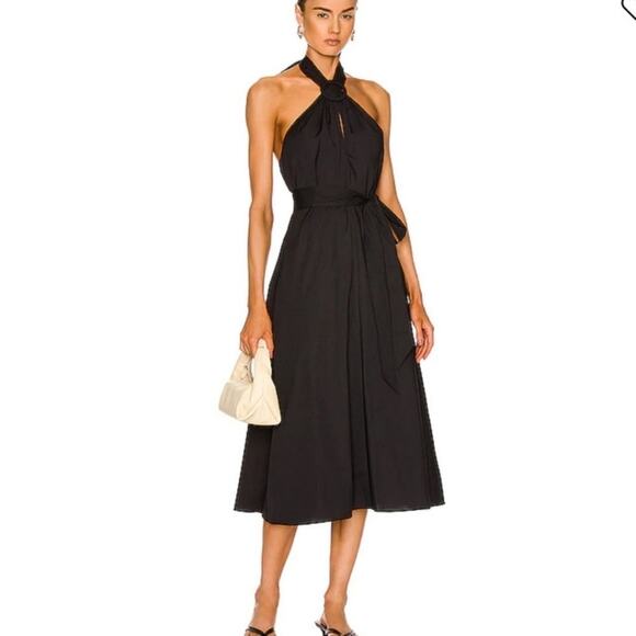 STAUD Kai Halter Dress in Black - Picture 5 of 14